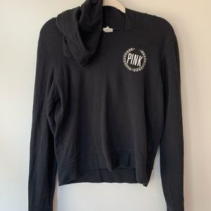 Black hooded sweatshirt